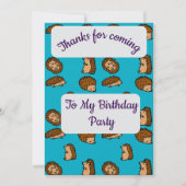 Igel Vielen Dank für Ihre Karte (Vorderseite)