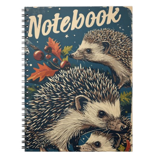 Igel Vintage Notizblock (Vorderseite)