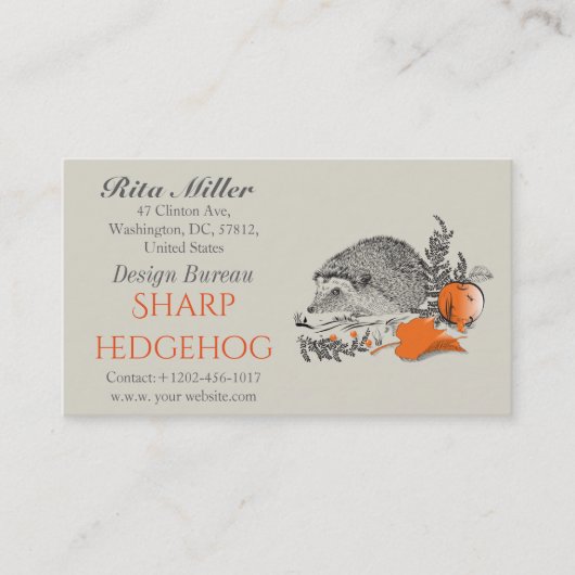 Igel Visitenkarte (Vorderseite)