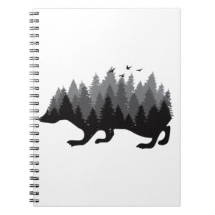 Igel - Wald-Design Notizblock