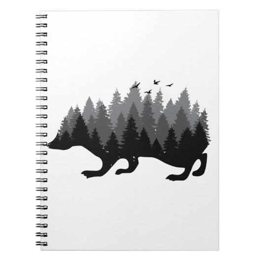 Igel - Wald-Design Notizblock (Vorderseite)