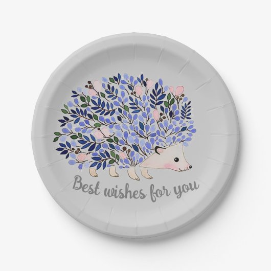 Igel Waldeland Pappteller (Vorderseite)