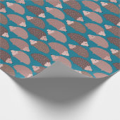 Igel-Waldmuster Geschenkpapier (Ecke)