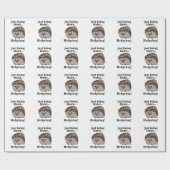 Igel Waldtier Geburtstagsfeier Geschenkpapier (Flach)