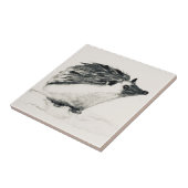 Igel Waldtier vintage Fliese (Seite)