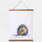 Igel Wandteppich Mit Holzrahmen (Vorderseite)