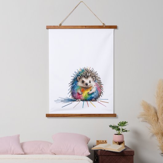 Igel Wandteppich Mit Holzrahmen (Schlafzimmer)