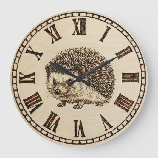 Igel-Wanduhr Große Wanduhr (Vorderseite)