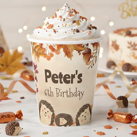 Igel Wasserfarbe Geburtstag Pappbecher