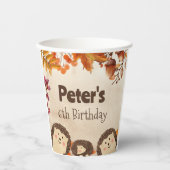 Igel Wasserfarbe Geburtstag Pappbecher (Vorderseite)