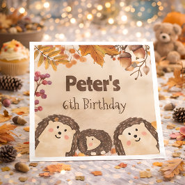 Igel Wasserfarbe Geburtstag Serviette