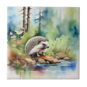 Igel Wasserfarbe Niedlich Fliese