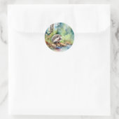 Igel Wasserfarbe Niedlich Runder Aufkleber (Tasche)