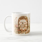 Igel-Wasserfarbenkunst zur Teezeit Kaffeetasse (Links)