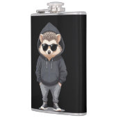 Igel Wear Hoodie Funny Cool Animal Vector Flachmann (Links)