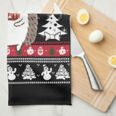 Igel Weihnachten Geschirrtuch (Viertel Falte)