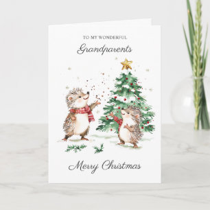 Igel Weihnachten Großeltern Karte
