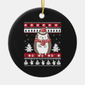 Igel Weihnachten Keramik Ornament (Vorne)