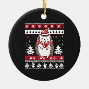 Igel-Weihnachten Keramik Ornament