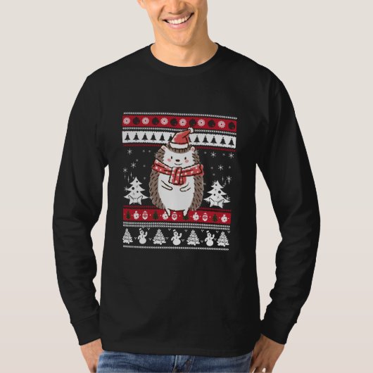 Igel Weihnachten T-Shirt (Vorderseite)