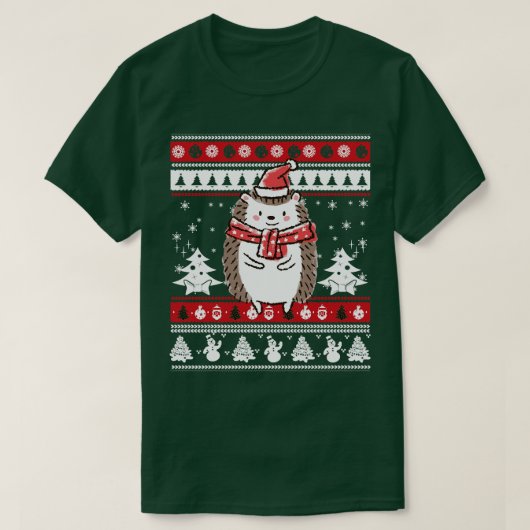 Igel Weihnachten T-Shirt (Design vorne)