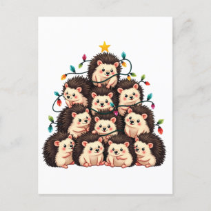 Igel Weihnachtsbaum Frohe WeihnachtsWeihnachten We Ankündigungspostkarte