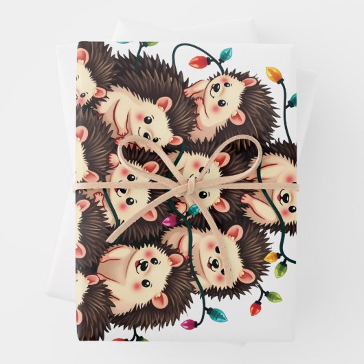 Igel Weihnachtsbaum Frohe WeihnachtsWeihnachten We Geschenkpapier Set (Beispiel)