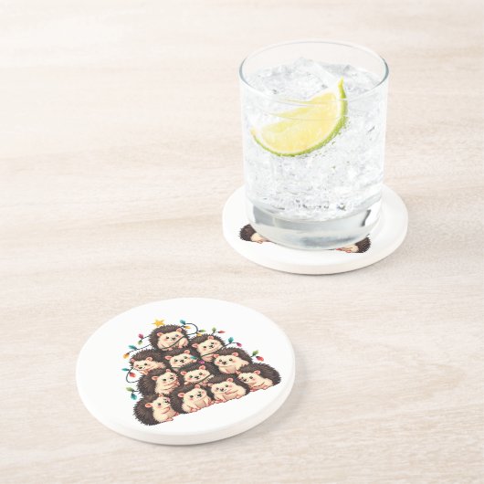 Igel Weihnachtsbaum Frohe WeihnachtsWeihnachten We Getränkeuntersetzer (Seite)