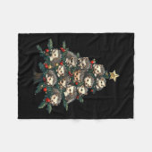 Igel Weihnachtsbaum Funny Igel Xmas Fleecedecke (Vorderseite (Horizontal))