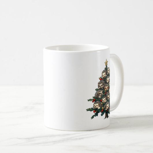 Igel Weihnachtsbaum Funny Igel Xmas Kaffeetasse (VorderseiteRechts)