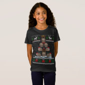 Igel Weihnachtsbaum Lichter Funny Igel Ugly T-Shirt (Vorne ganz)