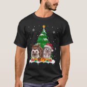 Igel Weihnachtsbaum Lichter Weihnachtsmann Weihnac T-Shirt (Vorderseite)