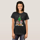Igel Weihnachtsbaum Lichter Weihnachtsmann Weihnac T-Shirt (Vorne ganz)