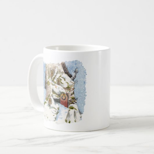 Igel Weihnachtshaus Kaffeetasse (Vorderseite Links)