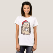 Igel-Weihnachtskaffee T-Shirt (Vorne ganz)