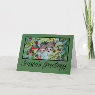 Igel Weihnachtskarte Feiertagskarte