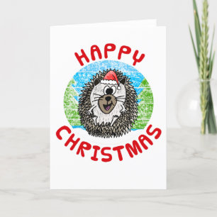 Igel Weihnachtskarte Wildlife Naturok Funny Dankeskarte