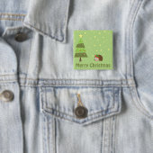 Igel Weihnachtslandschaft Button (Beispiel)