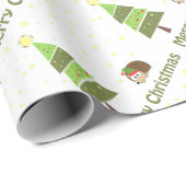 Igel Weihnachtslandschaft Geschenkpapier (Rolleneckpunkt)