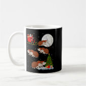 Igel Weihnachtsmann Schlitten Fliegend Lustig Magi Kaffeetasse (Links)