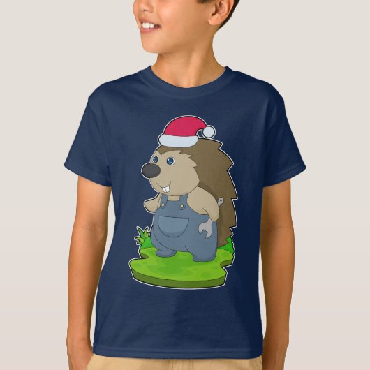 Igel Weihnachtsmechanik T-Shirt (Vorderseite)