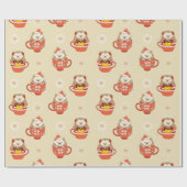 Igel Weihnachtsmuster Geschenkpapier (Flach)