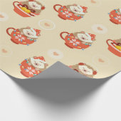 Igel Weihnachtsmuster Geschenkpapier (Ecke)