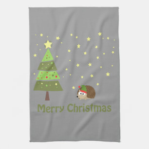 Igel-Weihnachtsszene Handtuch