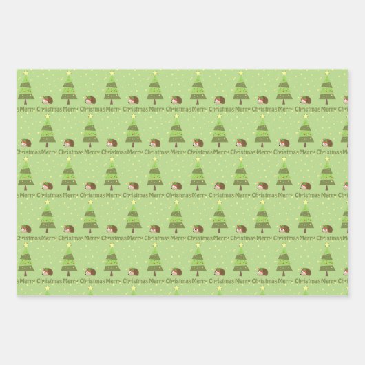 Igel Weihnachtszeit Geschenkpapier Set (Vorderseite 3)