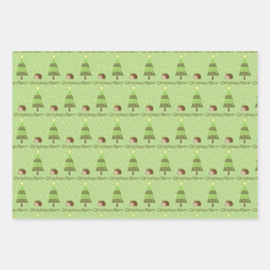Igel Weihnachtszeit Geschenkpapier Set (Vorderseite 2)
