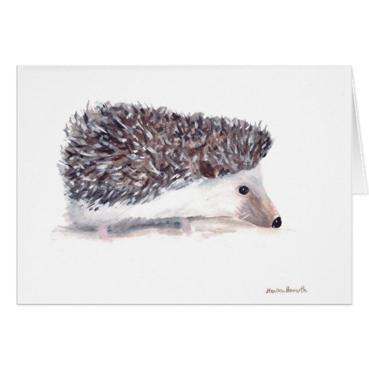 Igel wild lebende Tiere Wasserfarbe Vintag (Vorderseite (Horizontal))