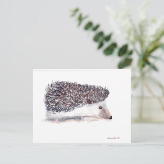 Igel wild lebender Tiere Postkarte (Stehend Vorderseite)