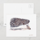 Igel wild lebender Tiere Postkarte (Vorne/Hinten)