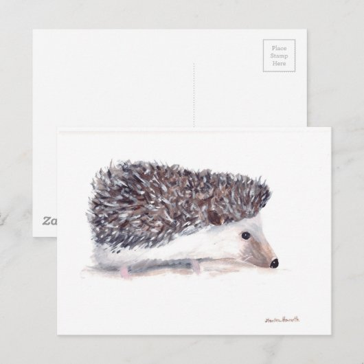 Igel wild lebender Tiere Postkarte (Vorne/Hinten)